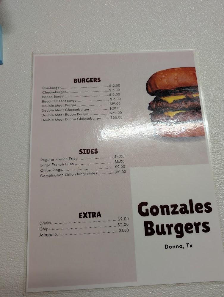 Gonzales Burgers Menu image 3